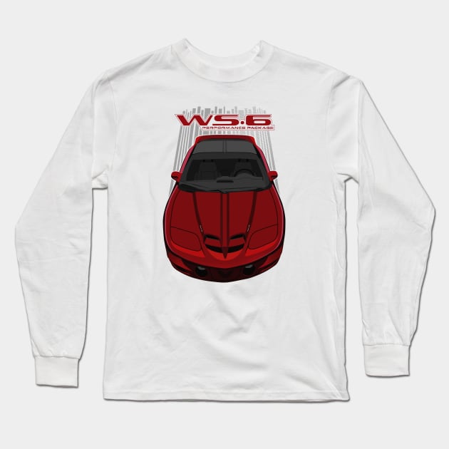 Pontiac Trans Am WS6 4thgen - Maple Red Long Sleeve T-Shirt by V8social